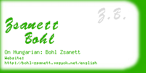 zsanett bohl business card